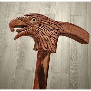 Eagle Head Walking Stick Handmade Cane Hiking Trail Gift Customized 38"